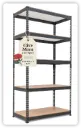 HOMEDANT 5 Tier Laminated Boltless Metal Shelving Unit Adjustable Garage Storage Utility Rack Heavy Duty Shelves Organization Multipurpose Shelf Warehouse Pantry Shed 35.9" W x 18.2" D x 71.3" H 1Pack