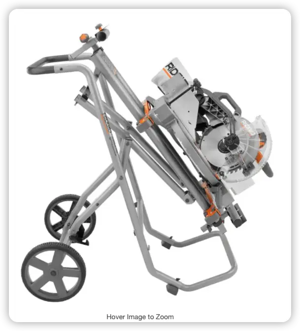 RIDGID Foldable Mobile Miter Saw Stand with Mounting Braces – Used Like New