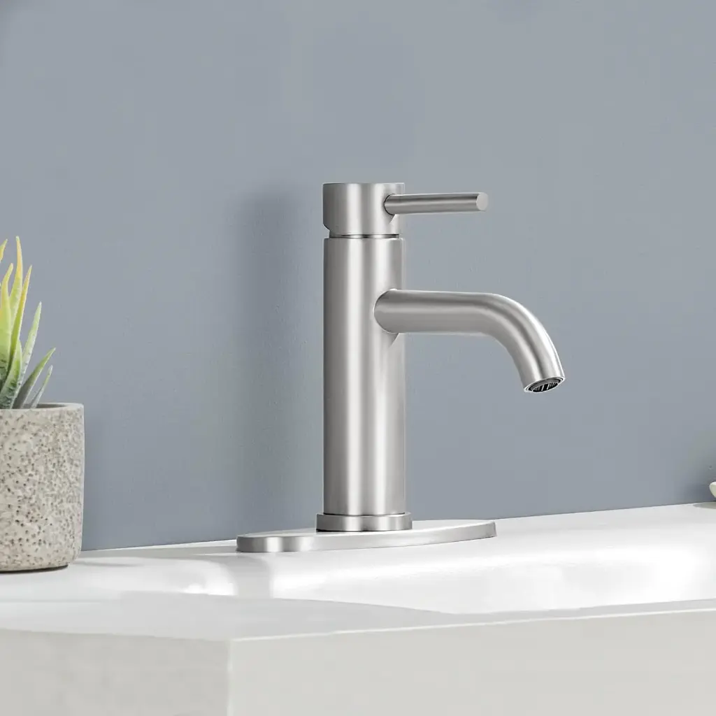 YS-T10 Series Single Handle Bathroom Faucet (Brushed Nickel Finish)