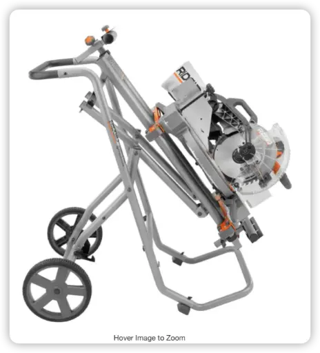 RIDGID Foldable Mobile Miter Saw Stand with Mounting Braces – Used Like New